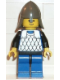 Minifig No: cas142  Name: Scale Mail - Blue, Blue Legs with Black Hips, Dark Gray Neck-Protector