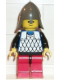Minifig No: cas144  Name: Scale Mail - Blue, Red Legs with Black Hips, Dark Gray Neck-Protector