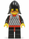 Minifig No: cas149  Name: Scale Mail - Red with Black Arms, Black Legs with Red Hips, Black Neck-Protector