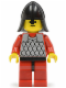 Minifig No: cas162  Name: Scale Mail - Red with Red Arms, Red Legs with Black Hips, Black Neck-Protector