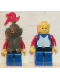 Minifig No: cas169  Name: Breastplate - Armor over Blue, Dark Gray Helmet and Visor, Red 3-Feather Plume