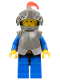 Minifig No: cas171  Name: Breastplate - Armor over Red, Dark Gray Helmet and Visor, Red Feather
