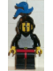 Minifig No: cas176  Name: Breastplate - Black, Black Legs with Red Hips, Black Grille Helmet, Blue Plume, Black Plastic Cape