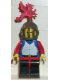 Minifig No: cas179  Name: Breastplate - Blue with Red Arms, Black Legs with Red Hips, Dark Gray Grille Helmet, Red Plume Dragon