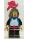 Minifig No: cas181  Name: Breastplate - Blue with Black Arms, Black Legs with Red Hips, Dark Gray Grille Helmet, Red Plume, Blue Plastic Cape