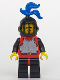 Minifig No: cas194  Name: Breastplate - Red with Black Arms, Black Legs with Red Hips, Black Grille Helmet, Blue Plume