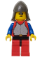 Minifig No: cas200  Name: Breastplate - Red with Blue Arms, Red Legs with Black Hips, Dark Gray Neck-Protector