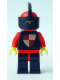 Minifig No: cas232  Name: Classic - Knights Tournament Knight Black, Black Legs with Red Hips, Red Helmet, Black Visor