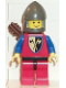 Minifig No: cas238  Name: Crusader Axe - Red Legs with Black Hips, Dark Gray Chin-Guard, Quiver