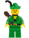 Minifig No: cas240a  Name: Forestman - Pouch, Green Hat, Black Feather, Quiver