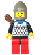 Minifig No: cas287  Name: Scale Mail - Blue, Red Legs with Black Hips, Dark Gray Chin-Guard, Quiver