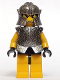 Minifig No: cas299  Name: Knights Kingdom II - Rogue Knight 2 (Yellow Legs, Speckle Breastplate, Speckle Cheek Protector Helmet)