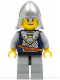 Minifig No: cas337  Name: Fantasy Era - Crown Knight Scale Mail with Crown, Helmet with Neck Protector, Scowl