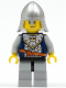 Minifig No: cas342  Name: Fantasy Era - Crown Knight Scale Mail with Crown, Helmet with Neck Protector, Smirk and Stubble Beard