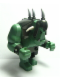 Minifig No: cas376  Name: Fantasy Era - Troll, Sand Green with Pearl Dark Gray Armor, 2 White Horns and 3 Pearl Light Gray Horns