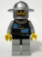 Minifig No: cas418  Name: Fantasy Era - Crown Knight Quarters, Helmet with Broad Brim, Black Messy Hair and Stubble
