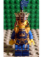 Minifig No: cas425  Name: Fantasy Era - Crown King, No Cape, Printed Legs, Dark Blue Plume