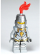 Minifig No: cas443  Name: Kingdoms - Lion Knight Armor with Lion Head and Belt, Helmet Closed, Gray Beard