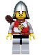 Minifig No: cas449  Name: Kingdoms - Lion Knight Quarters, Helmet with Neck Protector, Quiver, Open Grin