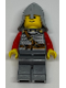 Minifig No: cas478  Name: Kingdoms - Lion Knight Scale Mail with Chest Strap and Belt, Helmet with Neck Protector, Thin Grin (Undetermined Eyebrows)