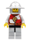 Minifig No: cas513  Name: Kingdoms - Lion Knight Quarters, Helmet with Broad Brim, Crooked Smile and Scar (Chess Pawn)