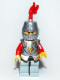 Minifig No: cas514  Name: Kingdoms - Lion Knight Armor, Helmet Closed, Eyebrows and Goatee (Chess Bishop)