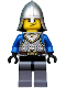Minifig No: cas536  Name: Castle - King's Knight Scale Mail, Crown Belt, Helmet with Neck Protector, Smirk