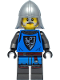 Minifig No: cas554  Name: Black Falcon - Castle Guard Male, Flat Silver Neck-Protector
