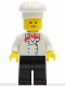 Minifig No: chef002  Name: Chef - Black Legs, Standard Grin