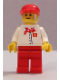 Minifig No: chef015s  Name: Chef - White Torso with 4 Buttons and McDonald's Logo (Sticker), Red Legs, Red Cap