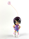 Minifig No: clik001  Name: Clikits Figure Star -  Black Hair Streaked with Purple, Purple Dress with Sash, White Boots