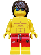 Minifig No: col185  Name: Lifeguard, Series 12 (Minifigure Only without Stand and Accessories)