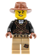 Minifig No: col264  Name: Warrior - Male with Bandoliers, Dark Tan Legs with Patch, Fedora Hat