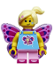 Minifig No: col292  Name: Butterfly Girl, Series 17 (Minifigure Only without Stand and Accessories)