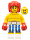 Minifig No: col304  Name: Boxer, Black Eye, Blue and White Striped Trunks