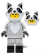 Minifig No: col395  Name: Raccoon Costume Fan, Series 22 (Minifigure Only without Stand and Accessories)