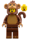 Minifig No: col464  Name: Monkey Costume Fan, Series 28 (Minifigure Only without Stand and Accessories)