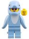 Minifig No: col469  Name: Dolphin Costume Fan, Series 28 (Minifigure Only without Stand and Accessories)