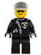 Minifig No: cop006  Name: Police - Zipper with Sheriff Star, White Cap