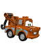 Minifig No: crs019  Name: Duplo Tow Mater - Dark Orange Hook Base, Silver Wheels