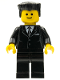 Minifig No: cty0038  Name: Suit Black, Black Flat Top Hair, Standard Grin