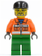 Minifig No: cty0049  Name: Sanitary Engineer 2 - Green Legs, Glasses and Beard