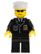 Minifig No: cty0094  Name: Police - City Suit with Blue Tie and Badge, Black Legs, Sunglasses, White Hat