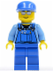Minifig No: cty0114  Name: Overalls with Tools in Pocket Blue, Blue Cap, Silver Sunglasses