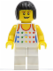 Minifig No: cty0182  Name: Shirt with Female Rainbow Stars Pattern, White Legs, Black Bob Cut Hair