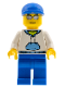Minifig No: cty0234  Name: White Hoodie with Medium Blue Pocket, Blue Legs, Blue Short Bill Cap