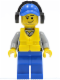 Minifig No: cty0418  Name: Coast Guard City - Crew Member Male, Blue Cap with Hole, Headphones