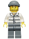 Minifig No: cty0457  Name: Police - Jail Prisoner 86753 Prison Stripes, Dark Bluish Gray Knit Cap