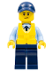 Minifig No: cty0644  Name: Police - City Officer, Life Jacket, Scowl