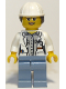 Minifig No: cty0693  Name: Volcano Explorer - Female Scientist, White Construction Helmet with Long Hair